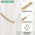 thumbnail image 2 of Uxcell 4-Set Curtain Tiebacks with Curtain Holdbacks, Braided Tie Backs W Black Metal Hooks for Home Window Drapery/Wall Decorative/Bedroom/Office/Nursery/Room/Hotel [Yellow], 2 of 6