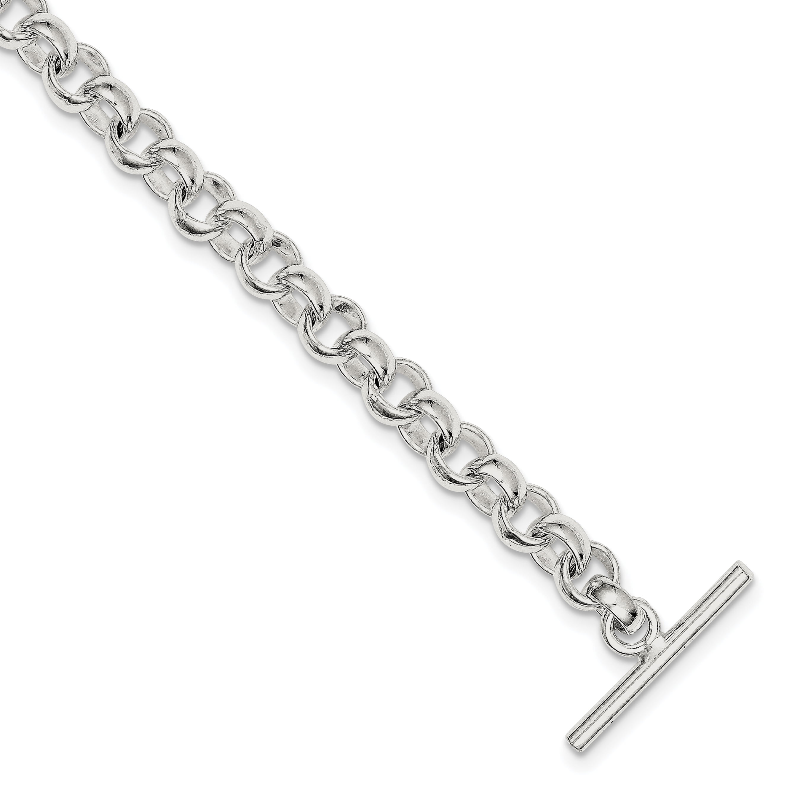 Sterling Silver 8.5inch Fancy Link Bracelet 