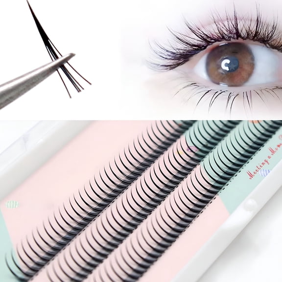 RAGUPEL False Individual Lashes Thick Lash Clusters A-typed Grafting Eyelashes for Lash Extension Makeup Tools, 8 - 12 mm