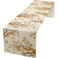 thumbnail image 6 of Fall Leaf Table Runner, Rustic Harvest Autumn Orange Maple Leaf Thanksgiving Farmhouse Retro Coffee Table Center Decor for Family Kitchen Outdoor Party Holiday Table Decorations, 13"x108", 6 of 6