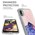 thumbnail image 3 of LG K22 Phone Case, LG K22+ Case, LG K32 Case, Rosebono Hybrid Bling Glitter Sparkle Epoxy Graphic Colorful Silicone Skin Cover Armor Case for LG K22 (Mountain), 3 of 6