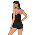 thumbnail image 2 of Women Tankini Swimsuit Racerback Tummy Control Top with Shorts Two Piece Bathing Suit, 2 of 4