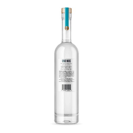 Uno Mas Blanco Tequila, 40% ABV, 80 Proof, 750ml Glass Bottle