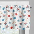 thumbnail image 3 of Ambesonne Christmas Valance Pack of 2, Noels Presents, 54"X18", Scarlet Blue Beige, 3 of 5