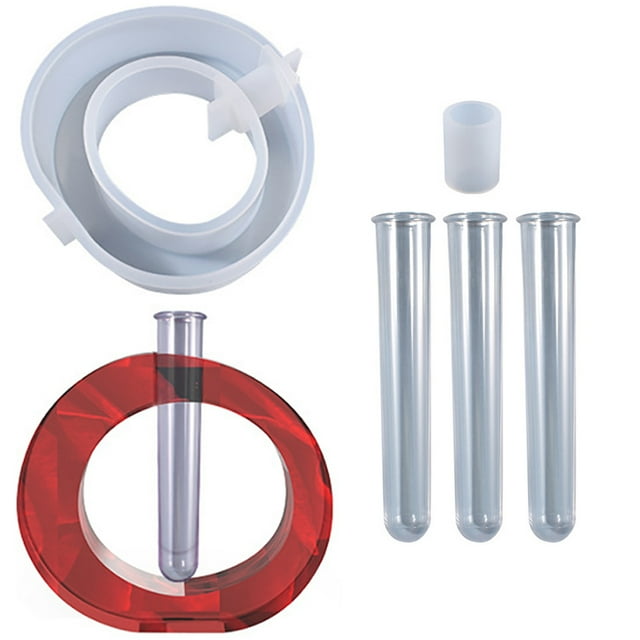 Coofit Vase Resin Mold DIY - Plant Propagation Station Mold Vase Mold with Test Tubes