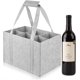 thumbnail image 1 of Bolsa para botellas, bolsa de fieltro para botellas, 6 compartimentos para botellas, cesta para botellas con partición separada para 6 botellas, soporte para vino, soporte para cerveza para picnic JM, 1 of 5