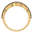 thumbnail image 5 of 0.23 ctw Wedding Band for Women - 18K Yellow Gold Natural Onyx Stackable Eternity Ring, 5 of 6