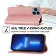 thumbnail image 4 of Case for Apple iPhone 13 Pro, Magnetic Matte Premium PU Leather Stand Flip Cover with Card Slots and Wallet, Shockproof and Full Body Protection Compatible with iPhone 13 Pro - Rosegold, 4 of 10