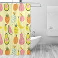 thumbnail image 3 of YFYANG Waterproof Bathroom Shower Curtain, Cartoon Watercolor Fruit Shower Curtain Set with Hooks, Home Bathroom Tub Decor - 72 "x72", Iron Hooks, 3 of 6