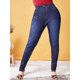 thumbnail image 2 of Jeans Talla Extra Estampado Mariposa Rosegal  Vaqueros de talla grande, 2 of 5