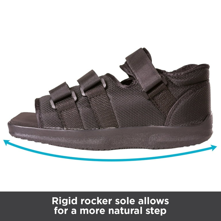 BraceAbility Post op Shoe for Broken Foot or Toe Medical Surgical Walking Shoe Cast Boot Stress Fracture Brace Orthopedic Sandal with Hard Sole
