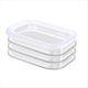thumbnail image 1 of Contenedor para Carne para el Almuerzo para el Refrigerador, Contenedor para Carne de 3 , Contenedores Apilables para Almacenar con Tapa, 1 of 7