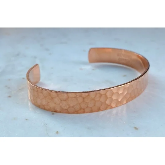 Hammered Copper Cuff Bracelet, Healing Copper Bracelet, 7th Anniversary Gift