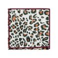 thumbnail image 4 of INSPIRE CHIC Men's Leopard Printed Pocket Squares 1 Pcs Brown, 4 of 4