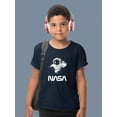 thumbnail image 2 of NASA Nasa Astronaut Reaching Camera T-Shirt Juniors -NASA Designs,  x-Large, 2 of 4