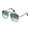 Sliver Frame/Blue Lens, variant on FEISEDY Sunglasses, Fashion Square Pilot Sunglasses, Vintage Metal Gradient Glasses for Men and Women, B4104