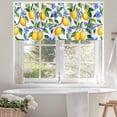 thumbnail image 4 of Vintage Lemon Valances for Windows, 60 x 18in, Watercolor Blue Flowers Rod Pocket Kitchen Valance Curtain Light Filtering Window Treatments for Living Room Bedroom, 1 Panel, 4 of 7