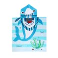 thumbnail image 6 of NovForth Shark Kids Hooded Beach Towel Pool Bath Towel Soft Absorbent Poncho, 24" x 24", Blue, 6 of 8