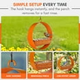 thumbnail image 3 of Mosaic Birds Bistro Bird Feeder - Premium Metal Bird Feeder, Chew-Proof, Weather & Water Resistant, 16.9oz, 1 Piece, Orange, 3 of 7