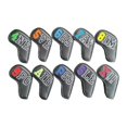 thumbnail image 1 of 10 piezas de fundas de cabeza de hierro de Golf kusrkot PU de cuero resistente al agua Negro, 1 of 8