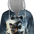 thumbnail image 4 of Happy Halloween Brussels Griffon Witch Pumpkins Bats All Over Print 3D Hooded Duffle Toggle Coat Griff Dog Lover - 13012, 4 of 6