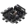 thumbnail image 4 of Akozon 8‑Way Speed Controller,Fan Hub Splitter,Computer Fan Hub Splitter 8‑Way Speed Controller 3 Pin Extension Cable Big 4 Pin Interface, 4 of 8