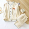 thumbnail image 2 of Teissuly Pyjama pour Femme Hiver Col Rond Mignon en Peluche Corail Maison avec Poches Ensemble Peluche Grande Taille Ensemble de Nuit, 2 of 8