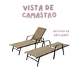 thumbnail image 4 of Camastro Reclinable Metálico Textileno Jaspeado Jardín Alberca Terraza Soporta 120kg, 4 of 5