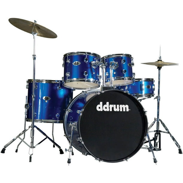 ddrum D2 5Piece Complete Drumset w/ Cymbals Police Blue Walmart