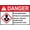 Warning Sign 4, variant on ANSI DANGER Iso-octane Extremely Flammable Sign, 8"x12" Metal Tin Sign, Chemical Safety Warning for Flammable Hazard