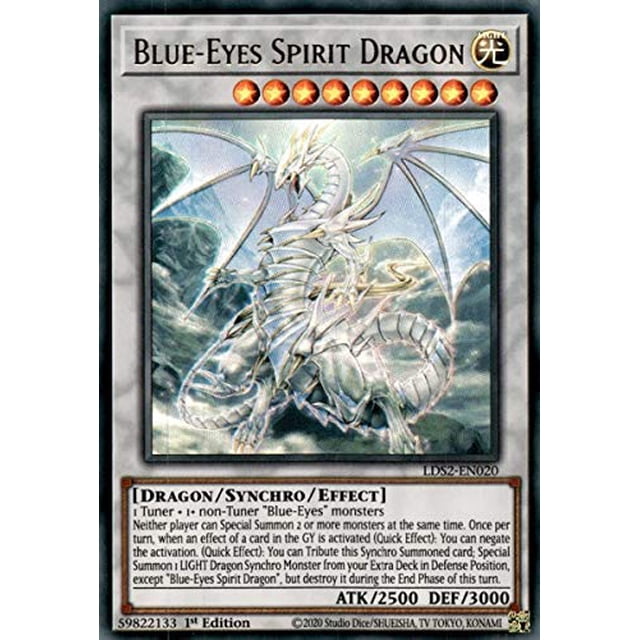 Juego de cartas coleccionables Blue-Eyes Spirit Dragon LDS2-EN020 1st