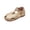Gold, variant on XIMIN Toddler Girls Closed-Toe Sandals with Adjustable T-Strap Breathable Cutout Design Non-Slip Sole Summer Shoes for Kids Casual Wear (White, 18-24 Months)