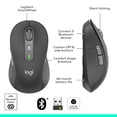 thumbnail image 2 of Logitech Signature Plus M750 L Wireless Mouse - For Large Sized Hands, SmartWheel Scrolling, Bluetooth Connectivity, Multi Device, 24-Month Battery, Silent Clicks, Graphite, 2 of 10
