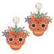 thumbnail image 2 of Pendientes De Calavera, Colgantes De Calavera Preciosos, Perfectos Para Fiestas De Vacaciones, Bailes, Citas Nocturnas Y Mucho Más. Cergrey Amarillo, 2 of 8