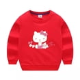 thumbnail image 2 of Jersey informal de algodón puro de nuevo estilo para niños de Hello Kitty, suéter de cuello redondo con estampado bonito para niños y niñas, Top para niños, 2 of 5