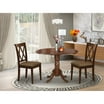 East West Furniture DLIP3-LWH-W 3 Piece Dublin Kitchen Table Set
