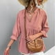 thumbnail image 1 of Blusa NikouMX con Cuello con muescas manga tres cuartos dobladillo con volantes, 1 of 5