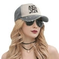 thumbnail image 6 of Gray Camouflage Baseball Cap Distressed Adjustable Vintage Cotton Denim Hat for Women Men, 6 of 7