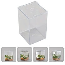 MEIBUTYUP Small Transparent Acrylic Fish Tank Cylinder for Aquarium Decoration and Fish Storage