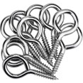 thumbnail image 3 of 2023 - 100 Pcs Screw Eye, 2# 4# 5# 6# 8# 10# Metal Screw Hook Bolts Nickel Plated Hook, 3 of 4