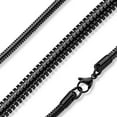 thumbnail image 3 of Gold, Black, Silver Stainless Steel Snake Serpentine Chain Necklace 2.5mm-4mm, 3 of 5