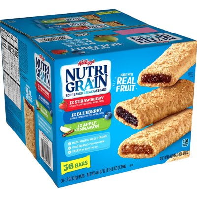 Kellogg's Nutri-Grain Bars Variety Pack (1.3 oz. bar, 36 ct.)