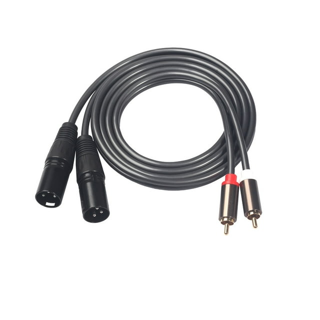Dual RCA Male to XLR Male Cable 2 XLR to 2 RCA Plug Adapter HIFI Stereo Audio Extension Cable