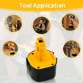 thumbnail image 5 of 2Pack 9.6V DW9062 Ni-MH Replacement for Dewalt 9.6Volt Battery DW9061 DW926 DC750KA DW955K DW955 DW926K-2 DW926K DW902 DW050 DE9062 DE9061, 5 of 13