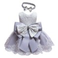 thumbnail image 5 of MesaSe Enfants Bébé Arc Filles Parti Dentelle Robe de Mariée Demoiselle d'Honneur Robes Princesse 0-24M, 5 of 5