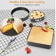 thumbnail image 3 of Juego de 3 moldes desmontables para tartas de queso (18, 20 y 23 cm), redondos, cuadrados, antiadherentes, con base extraíble, de acero al carbono., 3 of 5