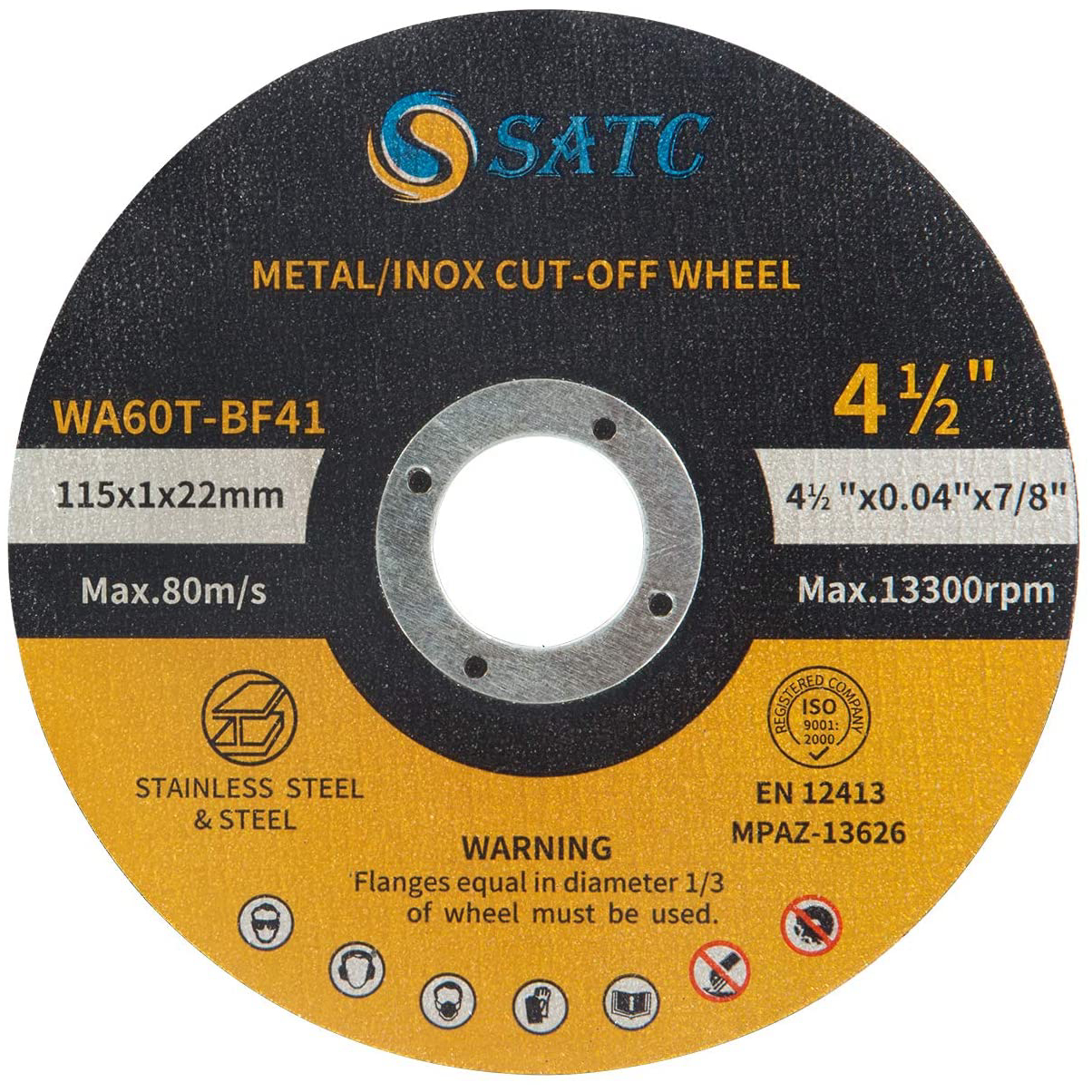 S SATC 25 PCS Cutting Off Wheel Inch Angle Grinder Cutting Wheel 3" X 1/32" X 1/4" Cutting Discs