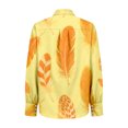 thumbnail image 4 of QASIEATN Button Down Shirts for Women Butterfly Dress Shirts Long Sleeve Blouse Work Tops Summer Blouse Fashion Clothing, 4 of 5
