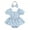 Blue, variant on Elippeo Baby Girls Summer 3 6 12 18 Months Romper Dress Short Sleeve Daisy Print Sweet Romper with Headband