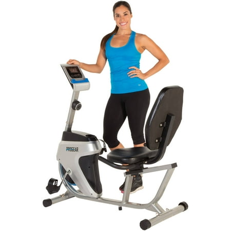 PROGEAR 555LXT Magnetic Tension Recumbent Exercise Bike with Workout Goal Setting